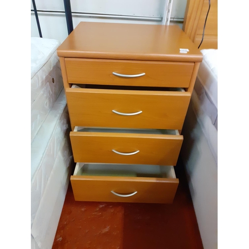 528 - Four Drawer Bedside Cabinet - approx 27