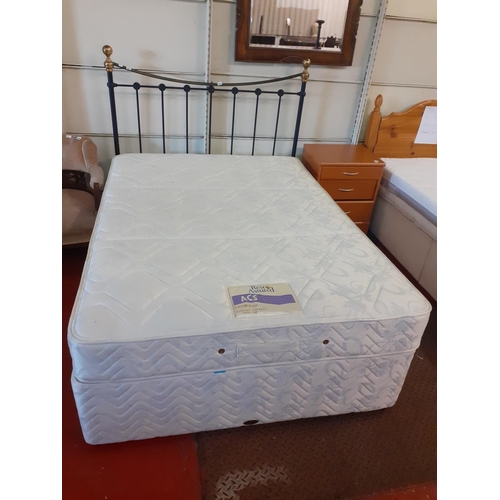 530 - Double Divan Bed with Four Drawers, Metal Headboard & Rest Assured Crown 500 Mattress.