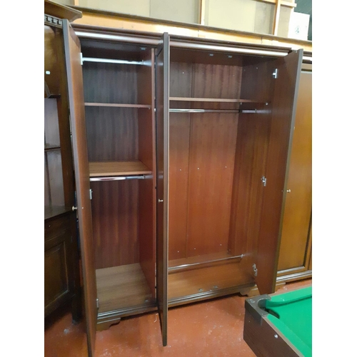 540 - Stag Modern Mahogany Large Triple Wardrobe.