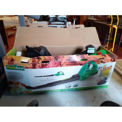 589 - Florabest Cordless Leaf Blower with Box.