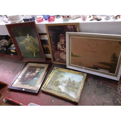 65 - Selection of Large Framed Pictures, Prints & Portraits.