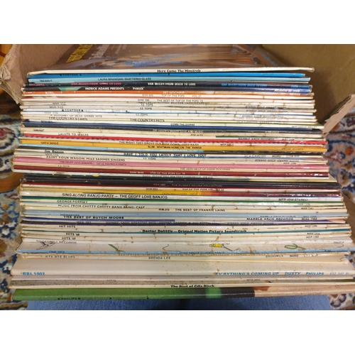 100 - Box of Vinyl LP Records.