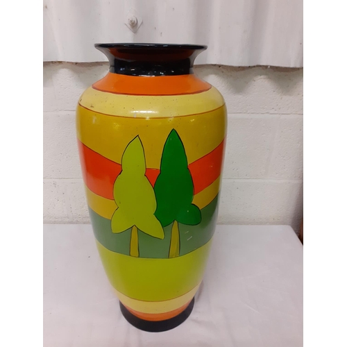 128 - Large Hand Painted Ceramic Stick/Umbrella Stand - approx 2ft tall.