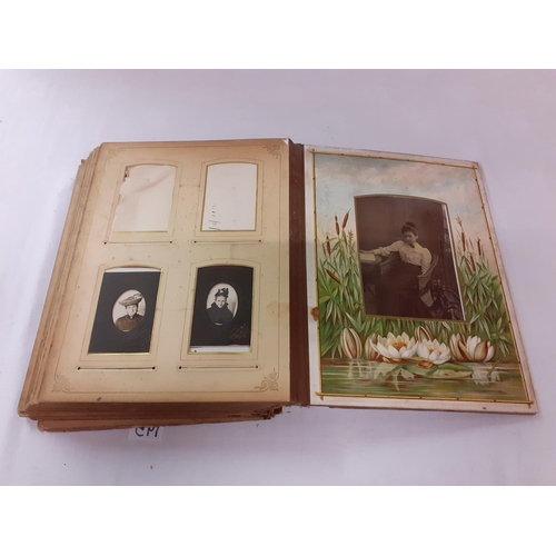 195 - Victorian Photograph Album and Quantity of Period Photographs - album cover is missing.