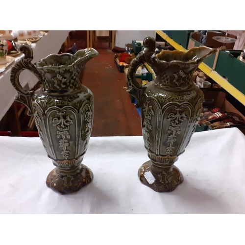 297 - Pair of Vintage Tall Ewers - approx 11