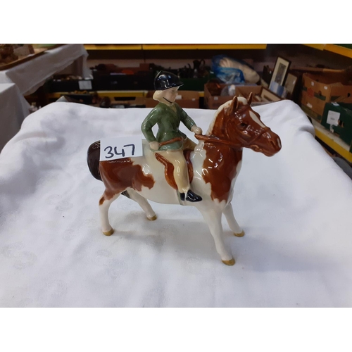 347 - Beswick Girl on Pony Model No.1499.