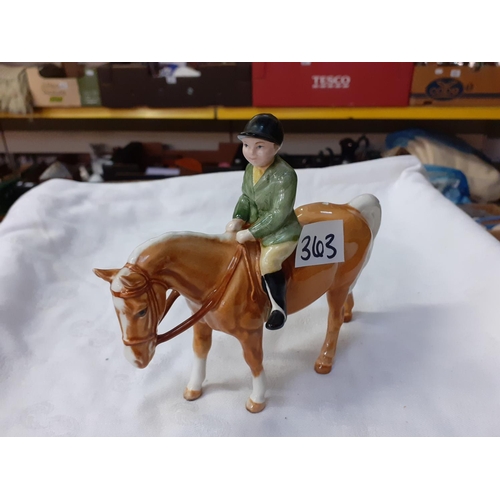 363 - Beswick Boy on Palomino Pony Model No.1500.