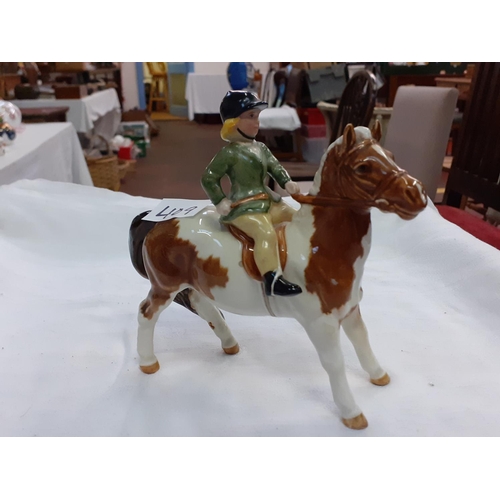 409 - Beswick Girl on Skewbald Pony Model No.1499.