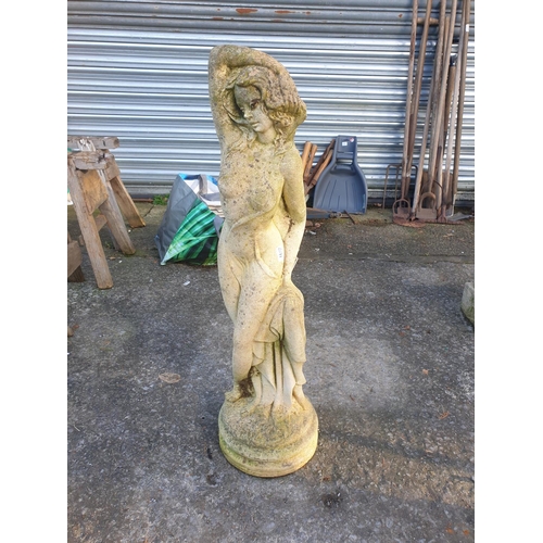 671 - Classical Lady Concrete Garden Figure - approx 3ft Tall.