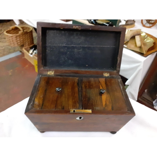 233 - Late Victorian Rosewood Tea Caddy - approx 23 cm long.