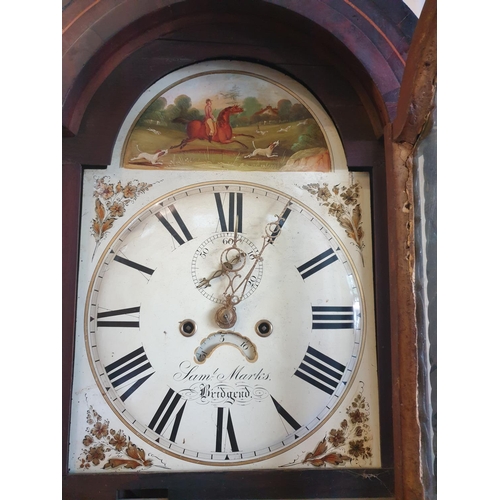 656 - Inlaid Mahogany Long Case Clock 