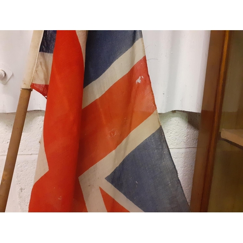 142 - Vintage Union Jack Flag on Pole.