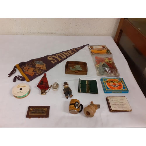 15 - Box to Include Empire Exhibition Cards, Cowboys & Indians Guinness Tankard, Jade Style Dragon etc.