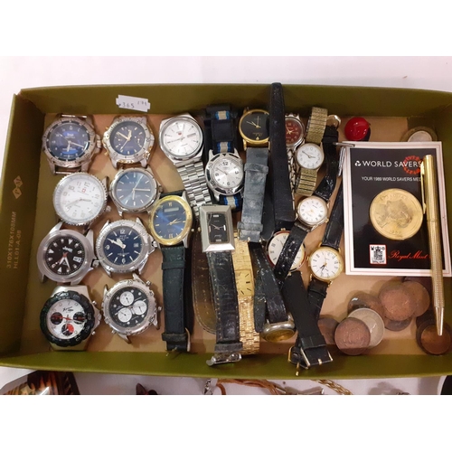 195 - Selection of Watches, Watch Faces, Costume Jewellery etc.