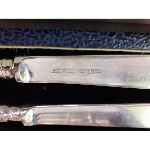 228 - Cased Set of Mappin & Webb Fish Knives & Forks.