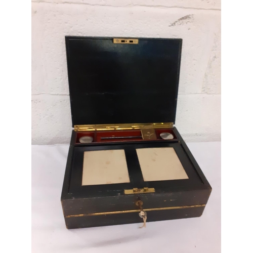 230 - Portable Lockable Writing Box with Contents Dating from 1936.