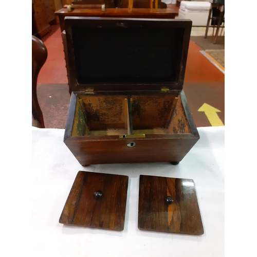 233 - Late Victorian Rosewood Tea Caddy - approx 23 cm long.