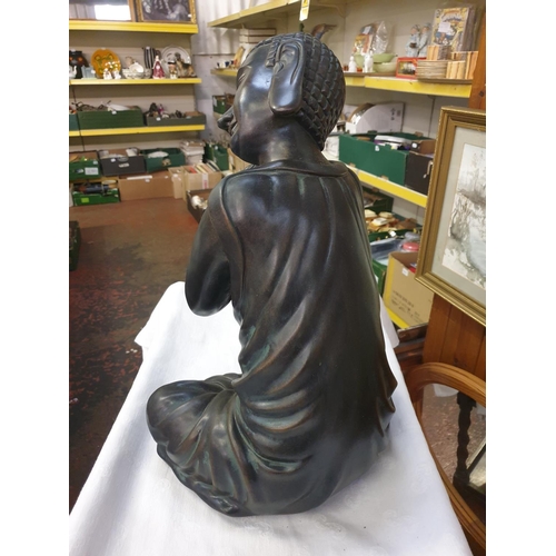 350 - Bronze Finish Moulded Sitting Thai Figure - approx 19