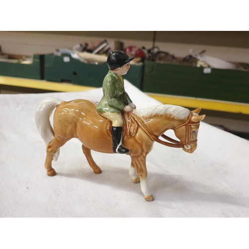 393 - Beswick Boy on Palomino Pony Model No.1500.