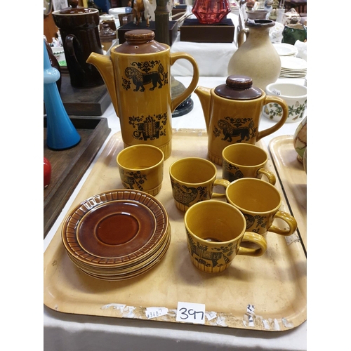 397 - 13 Piece Royal Worcester Palissy Coffee Set.