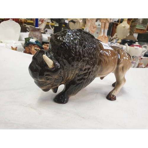 410 - Vintage Melba Ware Buffalo Bison Figure - approx 36cm long.