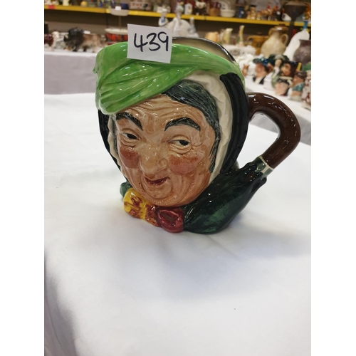 439 - Large Royal Doulton Sairey Gamp Character Jug.