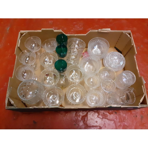 118 - Box of Glasses, Glass Dishes, Bowls, Vase etc.