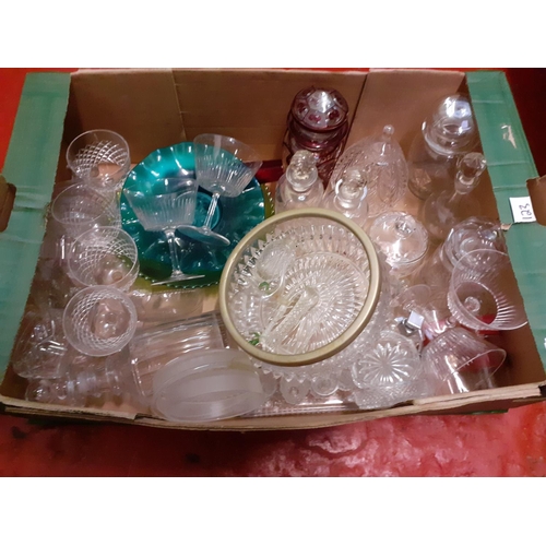 123 - Box of Assorted Glassware to Include Glasses, Bowls etc.