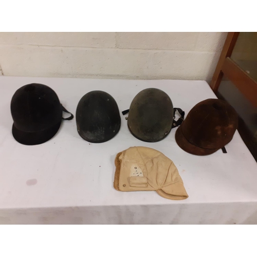 148 - Box of Various Riding Hats & Helmets.