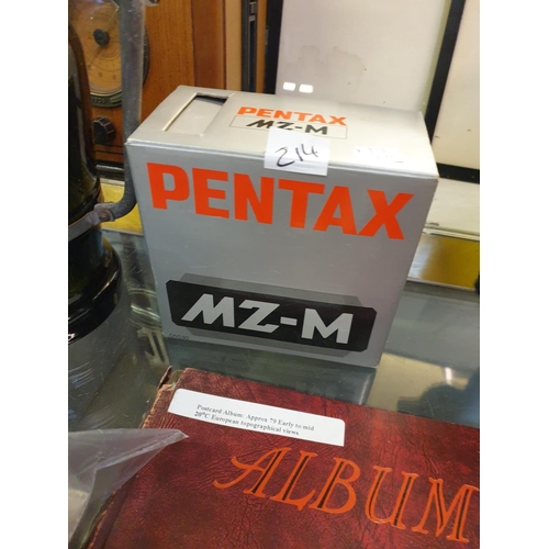 214 - Boxed Pentax MZ-1 50mm Camera.