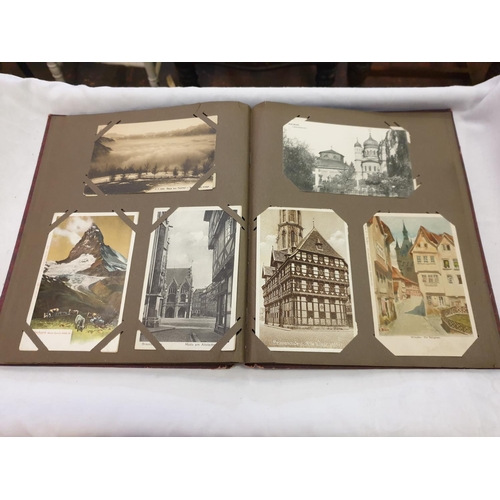 215 - Postcard Album - Approximately 79 Early to Mid 20th Century Mainly European Topographical Views incl... 