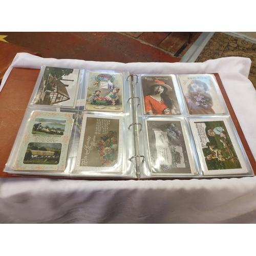 225 - Postcard Album with approximately 176 Early 20th Century Greetings Postcards.