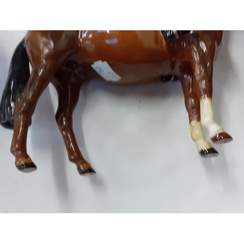 298 - Beswick Huntsman on Horse Figure - repairs to head legs & tail Along with Vintage Huntsman on Horse ... 