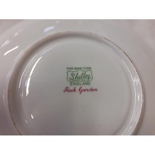 306 - Vintage Shelley Rock Garden Cup & Saucer - slight chip to rim of cup.