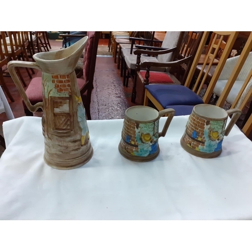 312 - Pair of H J Wood, Burslem Tankards & Ewer.