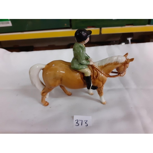 373 - Beswick Boy on Palomino Pony Model No.1500.