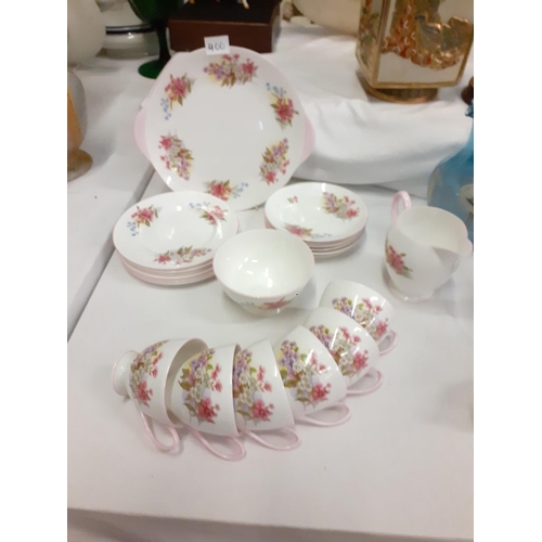 400 - Shelley 21 Piece Floral Tea Set.