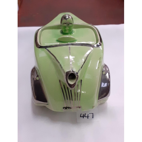 447 - Sadler Green Racing Car Teapot.