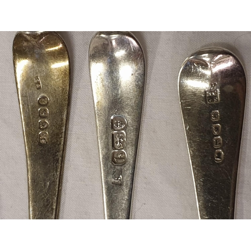 473 - Set of Six Silver Hallmarked Serving Spoons - weighs approx 417g.