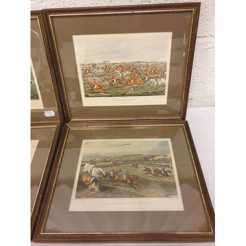 489 - Four Framed & Glazed Hunting Scene Pictures - approx 12