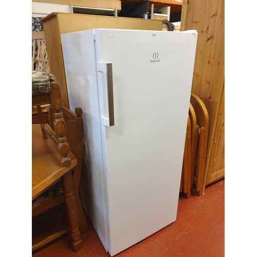 589 - White Indesit Larder Fridge.