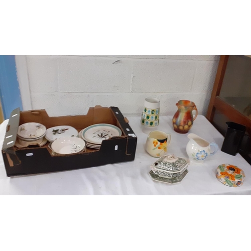 6 - Box of China to Include Tunis Jug, Crown Devon, Arthur Wood etc.