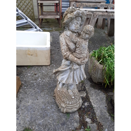 659A - Mother & Child Concrete Garden Figure.