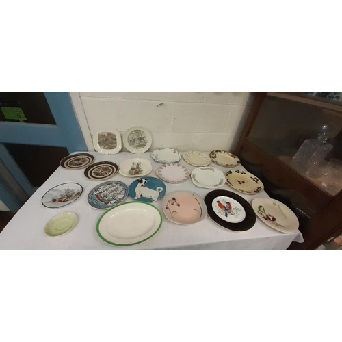 67 - Box of Assorted Plates to Include Carlton Ware etc.