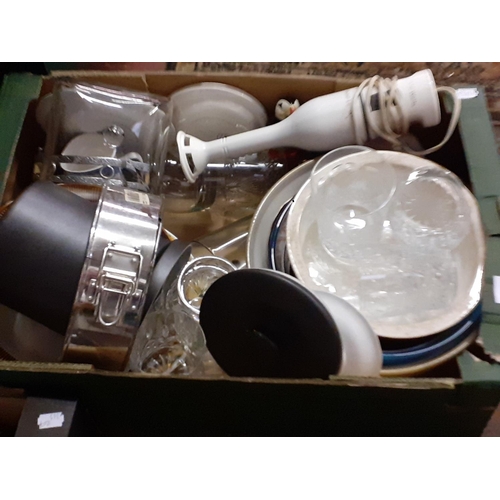 100 - Box of Kitchen Ware, Mixing Bowl, Blender, Glass Ware etc.