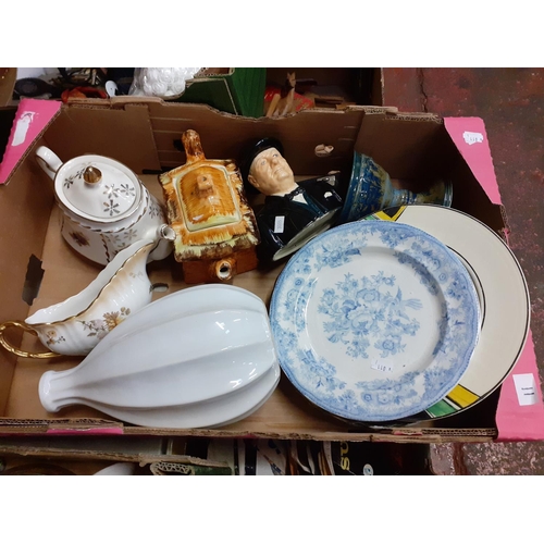 11 - Box of China to Include Grindley & Ridgway Plates, Price Kensington etc.