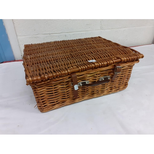 115 - Wicker Picnic Hamper & Retro Picnic Set.