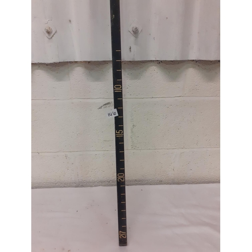 146 - Vintage Black Measuring Stick.