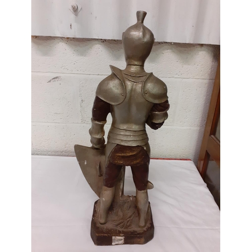 200 - Approx 2ft Tall Knight Figure on Plinth.