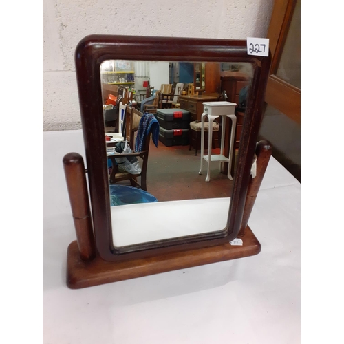 227 - Gents Mahogany Framed Shaving Mirror.